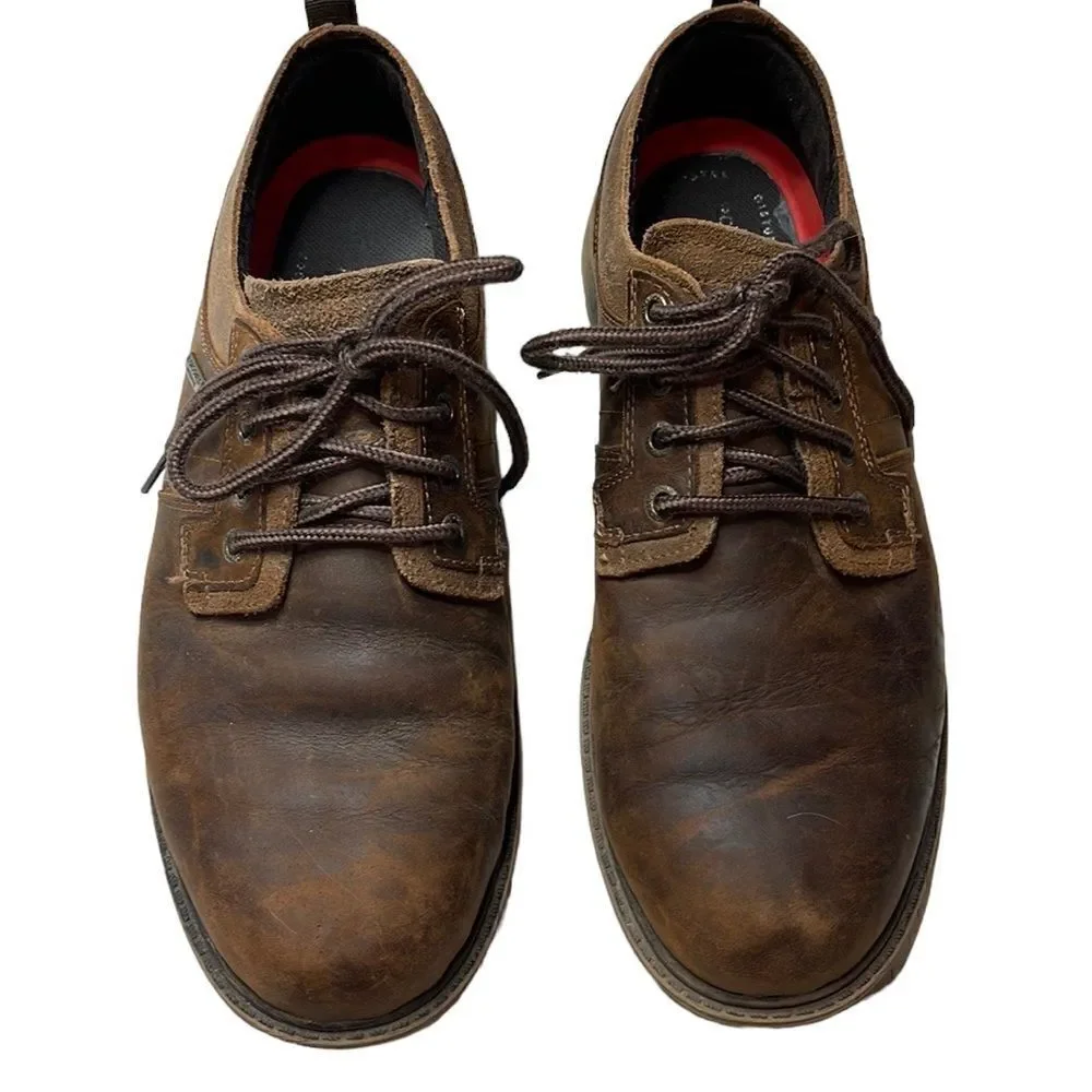 Rockport Hydro-Sheild Waterproof Rugged Bucks II Leather Oxfords. Size 10.